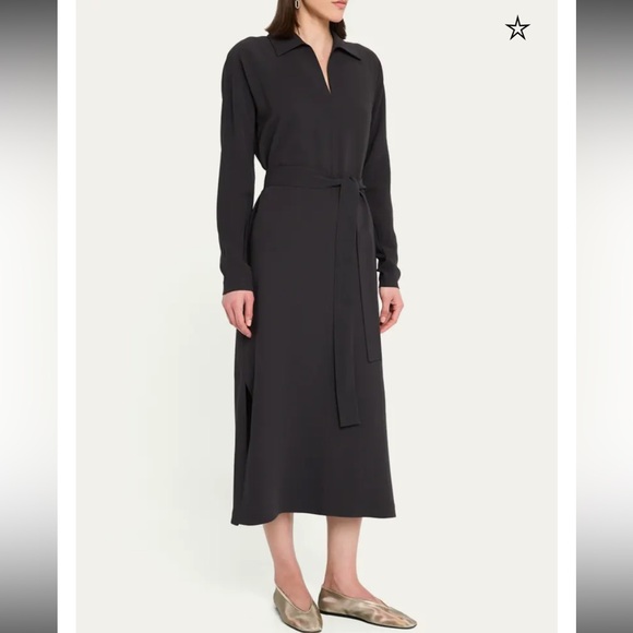 NWOT Lafayette 148 New York Midi dress with matching waist self tie size L